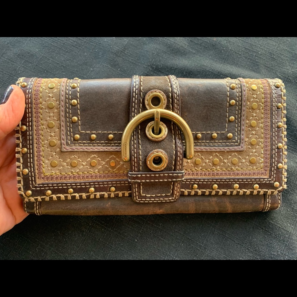 Coach Leather Wallet. Well loved, but great quality. Coordinating bag listing.